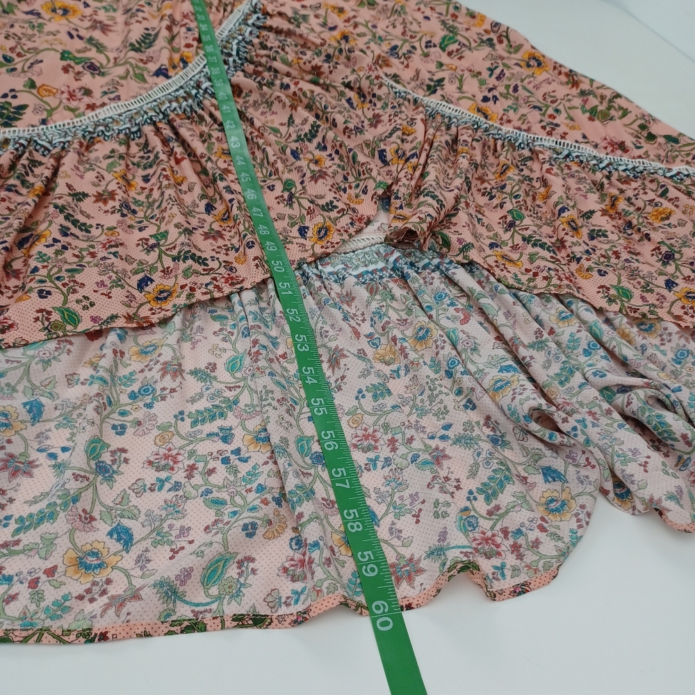 Farm Rio Anthropologie Clara Wrap Dress Size S Women Boho Viscose V Neck Floral - Picture 6 of 13